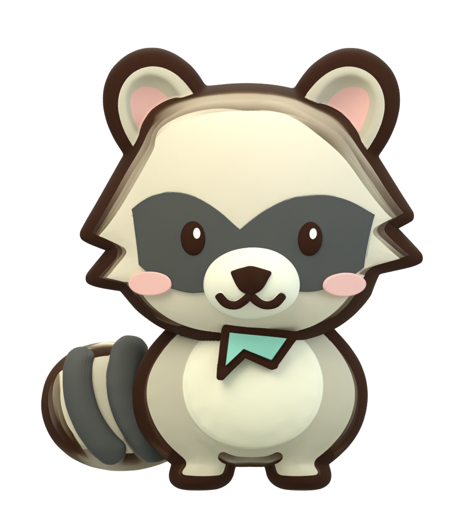 Raccoon Gunner's raccoon character